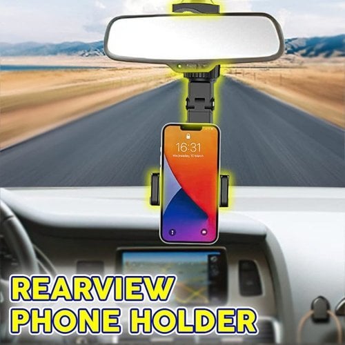 🔥 Hot Sale - 48% OFF🔥Putcom 360° Car Rearview Mirror Mount Stand Holder for Cell Phone